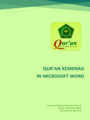 Panduan Qur’an Kemenag in Microsoft Word